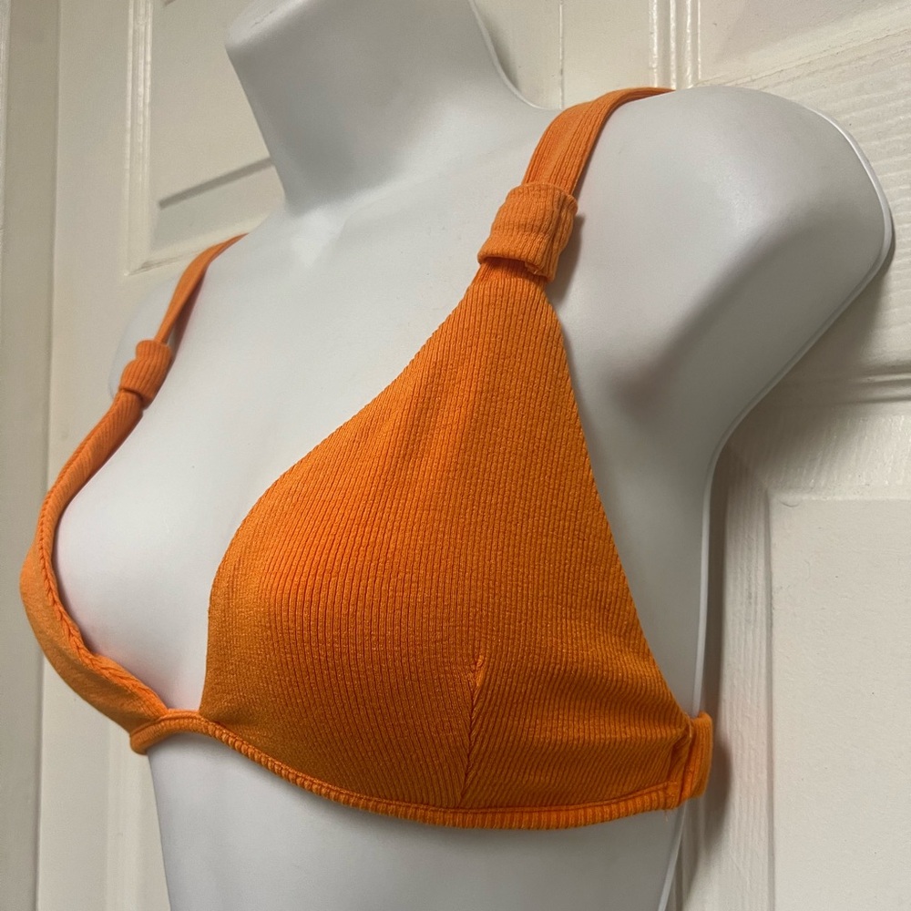 JLUXLABEL Orange Ribbed Bralette - Picture 4 of 9